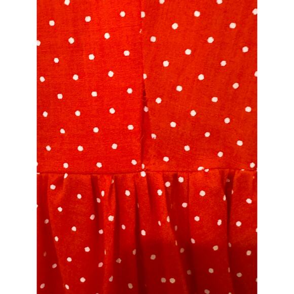 Vintage Red Polka Dot Rockabilly Sissy Square Dance Dress - Picture 5 of 5